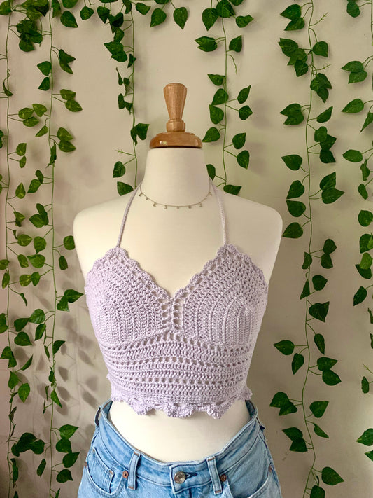 Summer Sunset Collection: Romantic Lavender Dreams Crochet Top
