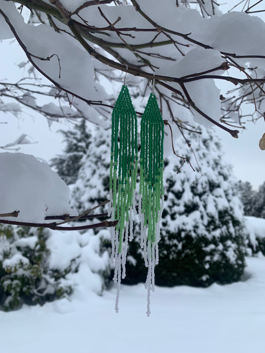 Iskwêw fringe earrings